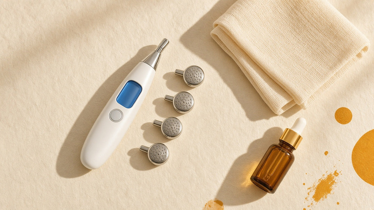 Halo Clear Pore Wand flat-lay on cream backdrop